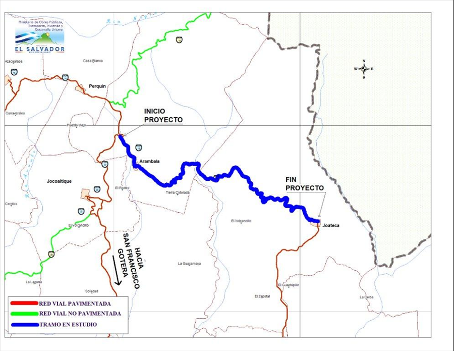 MOP inicia el mejoramiento del camino rural Tramo: Arambala-Joateca, Morazán