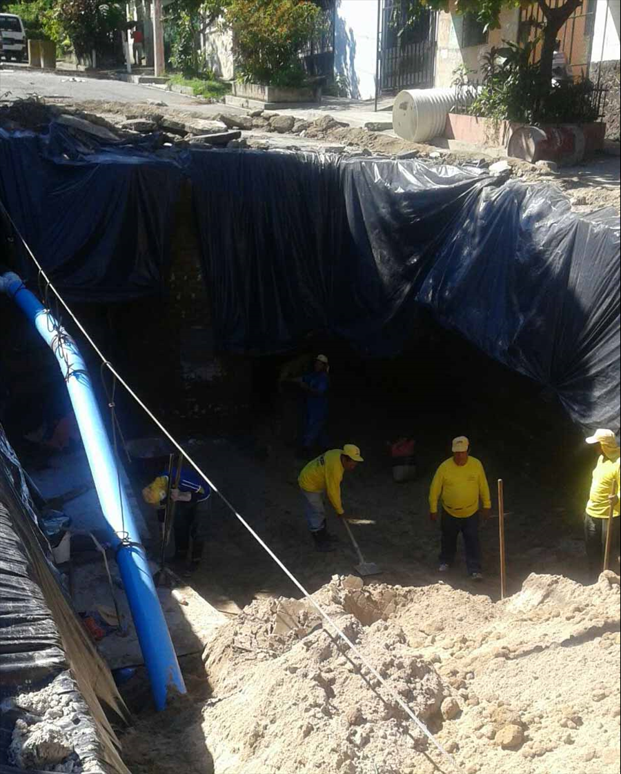 MOP avanza en obras de protección por cárcava Ciudad Futura, Cuscatancingo