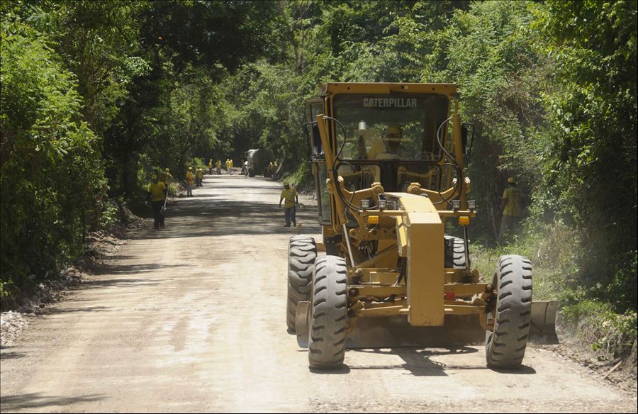 50% de avance en mejoramiento carretera Suchitoto-Cinquera, Etapa II