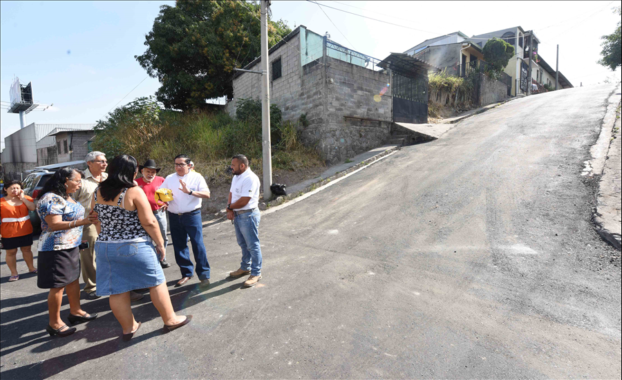 70% de avance en pavimentación de calle Antekirta II, Soyapango, San Salvador