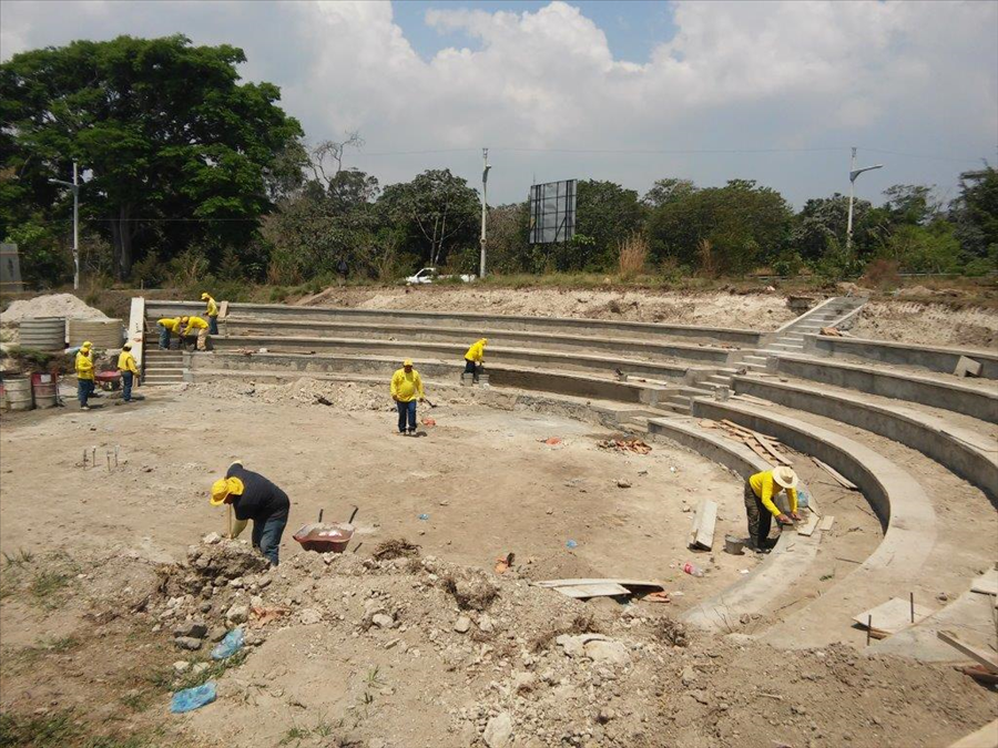 65% de avance construcción obras hidráulicas y de drenaje en Plaza La Transparencia, Antiguo Cuscatlán, La Libertad