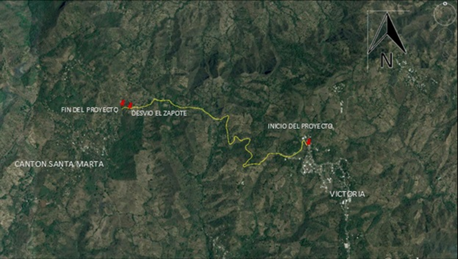 MOP inicia proceso de licitación mejoramiento camino rural tramo Victoria-desvío El Zapote, Caserío Santa Marta, Cabañas