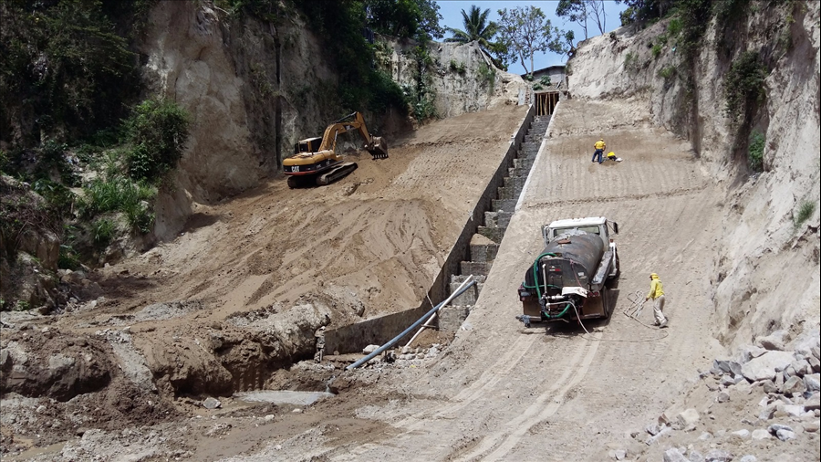 90% de avance en obras de protección por cárcava en Comunidad Santa María San Martín, San Salvador