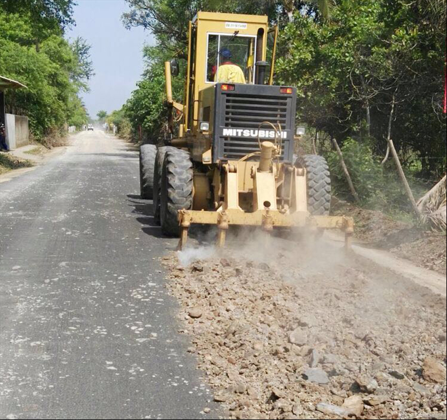 MOP pavimenta 3.3 kilómetros de zona turística en Jucuarán, Usulután