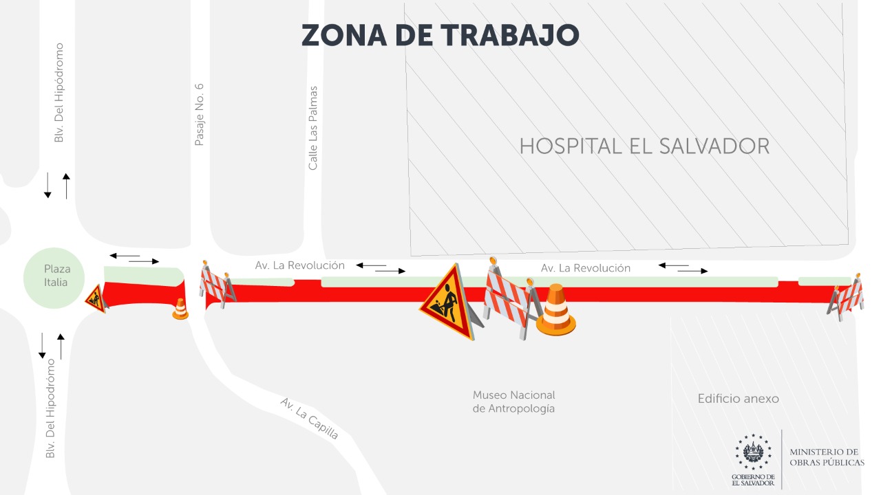 Cierre temporal tramo Avenida La Revolución, por ejecución de obras de drenajes